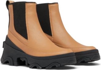 Sorel Womens Brex Waterproof Chelsea Boots In Tawny Buff/ Black