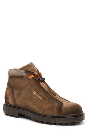 Santoni Lug Sole Boot in Brown at Nordstrom, Size 11.5