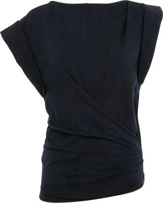 Isabel Marant Maisan T-Shirt - Dames - Blouses - Zwart - L - Katoen - Overhemden