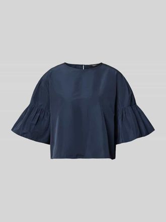 Max Mara Cropped Blusentop mit Baumwoll-Anteil Modell BREAK in Dunkelblau, Gr&ouml;&szlig;e 34