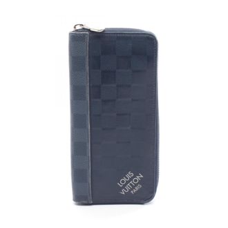 Louis Vuitton Navy Damier Infini Pvc Leather Long Wallet (Bi-Fold) (Pre-Owned)