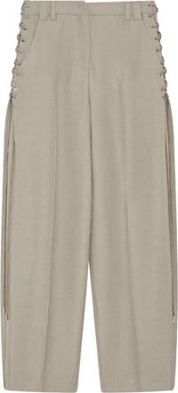 Marella Wijde broek - Dames - Wijde Broeken - Beige - 3XS - Broeken