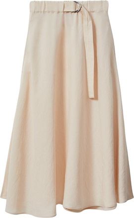 Reiss womens Kori Ruched Waist Midi Skirt, UK6/US2, White