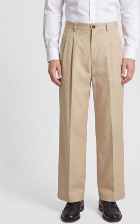 Jil Sander Pantaloni oversize in cotone con gamba larga