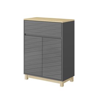 Vicco Armario Midi Livia, Antracita, 60 X 80 Cm Con Caj&oacute;n