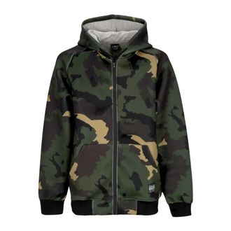 PROPAGANDA Camo Hooded Neopreen Jas - Heren - Vesten met rits - Veelkleurig - L - Katoen - Hoodies & sweatvesten