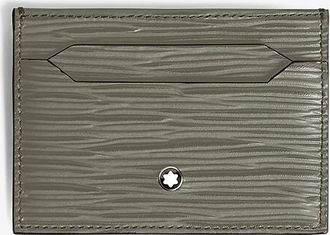 Montblanc Kartenetui aus Leder in Rindentextur 4810 5cc Medium Grey