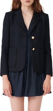 Maje Tailored Blazer in Blue at Nordstrom, Size 8 Us