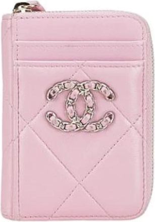 Chanel Pre-owned Stoffen Portemonnee - Dames - Vintage Accessoires - Roze - ONE Size - Vintage