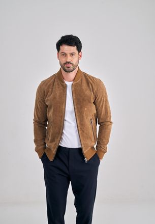 Freaky Nation Lederjacke FREAKY NATION Ted, Herren, Gr. XXL (52), braun (cognac), Oberstoff: 100% Leder, Futter: 100% Polyester, klassisch, Jacken Lederjacke