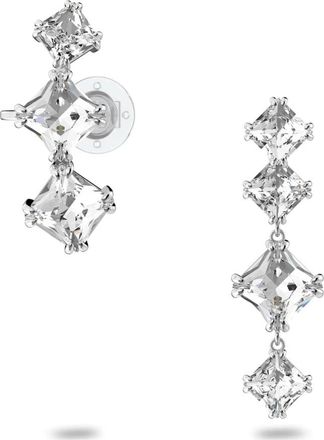 Swarovski Millenia Asymmetrische Oorbellen Set - Dames - Oorbellen - Grijs - ONE Size - Accessoires