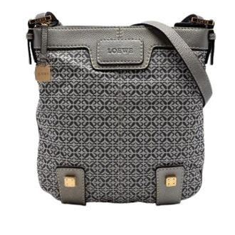 Loewe Pre-owned Canvas Crossbody Bag - unisex - Loewe Pre-owned - Vintage Cross Body Bags - Gray - ONE SIZE - Pre-owned