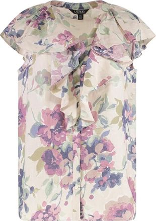 Ralph Lauren Linnen blouse - Dames - Blouses - Veelkleurig - L - Linnen - Overhemden