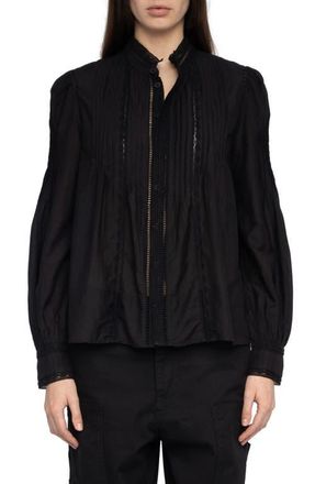 Zadig&Voltaire Timz Tomboy Button-Up Shirt in Black at Nordstrom, Size X-Small