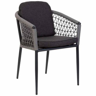 Wanderlust Deco Silla de cuerda gris 57x62x79