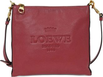Loewe 2011 logo-embossed leather cross body bag - Pink