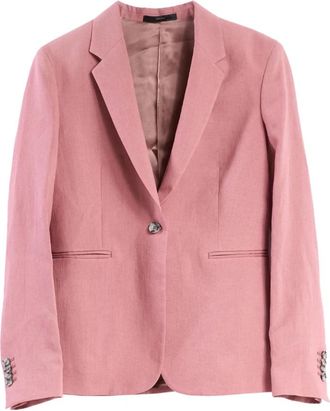 Paul Smith Linnen Tailored Jacket - Dames - Blazers - Roze - S - Linnen - Jassen