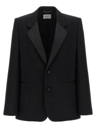 Saint Laurent Black Wool Mens Blazer