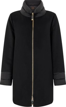 Moorer Abete Padded Jacket - Dames - Parka Jassen - Zwart - 2XL - Wol - Jassen
