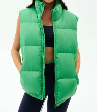 SPLITS59 Summit Nylon Puffer Vest In Grass