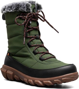 Bogs Cedar Quilted Waterproof Boot in Cargo at Nordstrom, Size 6
