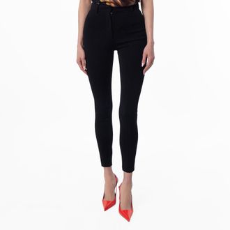Burberry Ladies Black Stretch Jersey Jodhpurs, Brand Size 4 (US Size 2)