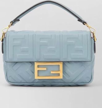 Fendi baguette mini leather shoulder bag