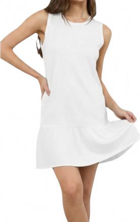 La Made Daisy Heavy Slub Dress In White