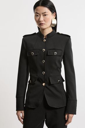 Karen Millen Petite Tailored Utility Detailed Single Breasted Jacket