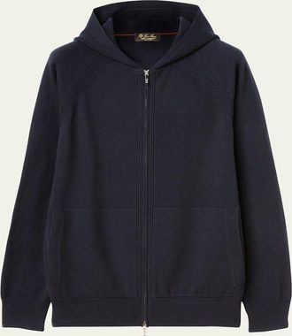 Loro Piana Mens Merano Cashmere Knit Hooded Sweater