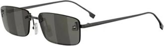 Fendi First Crystal Rechthoek Zonnebril - unisex - Zonnebrillen - Zwart - 54 MM - Nylon - Accessoires