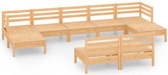 vidaXL Vidaxl - Juego De Muebles De Jard&iacute;n 9 Piezas Madera Maciza De Pino