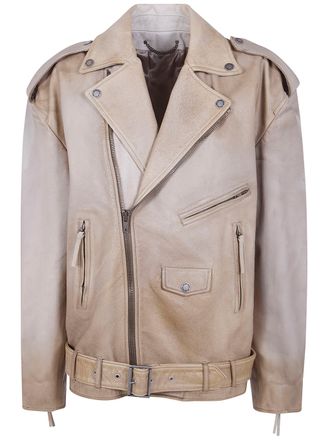 Golden Goose Journey Unisex Over Jacket Phoebe Treated Hand Dyed Lea