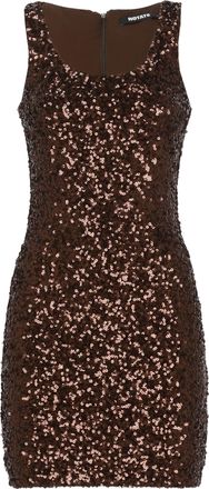 Rotate Sequined Sleeveless Mini Dress with Fitted Silhouette