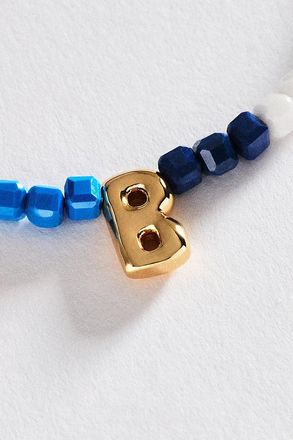 Anthropologie Colorful Beaded Initial Necklace