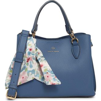 Nanette Lepore Bellamy Triple Compartment Satchel in Vintage Indigo - Sugar Petals at Nordstrom Rack