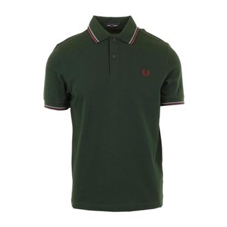 Fred Perry Polo Shirts, male, Green, Size: S Twin Tipped Polo Shirt