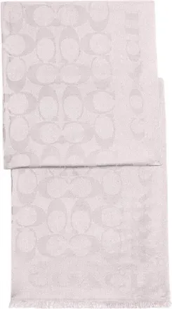 Coach Signature Logo Silk and Cotton Stole