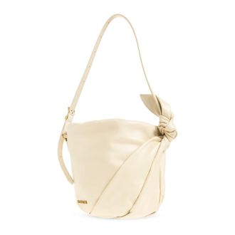 Rotate ROTATE Birger Christensen, Shoulder Bags, female, Beige, Size: ONE SIZE Leather Shoulder Bag
