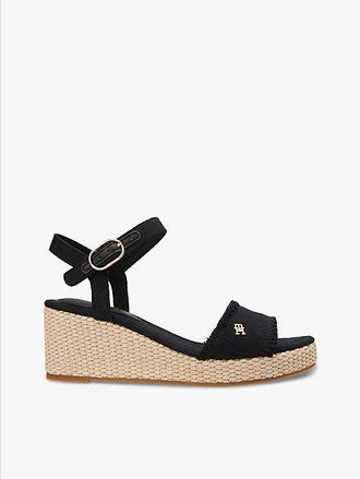 Tommy Hilfiger TH Monogram Woven Wedge Espadrilles