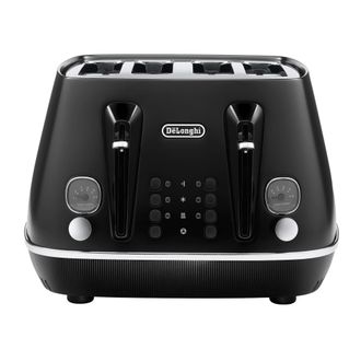 DeLonghi 4 Slice Distinta X Stainless Steel Toaster Black