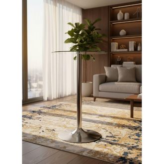 Netfurniture Vatori Tall Poseur Clear Glass Bar Kitchen Table