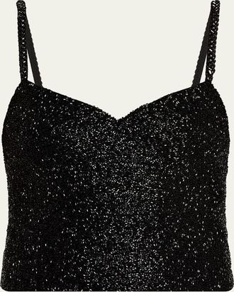 Alice & Olivia Nina Embellished Bustier Top