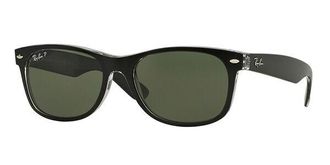 Ray-Ban RB2132 New Wayfarer Polarized 605258 Mens Sunglasses Clear Size 55