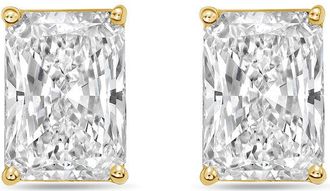 Diana M. Jewels 14Kt Yellow Gold 12.00 cts Lab Grown Radiant Cut Diamond Studs