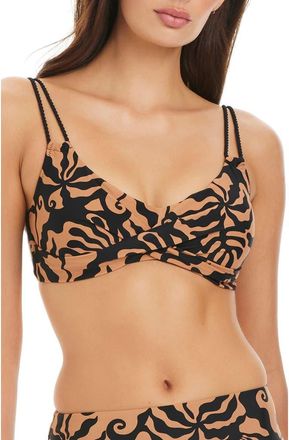 Sanctuary Twist Front Bikini Top in Black at Nordstrom, Size X-Small