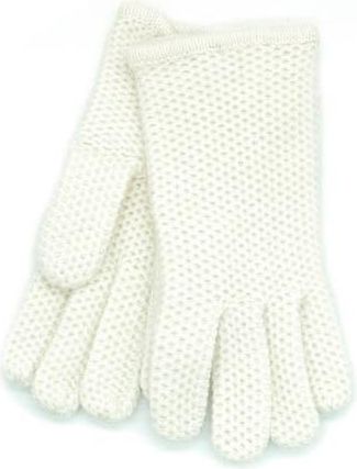 Portolano Honeycomb Knit Wool Blend Gloves in Snow White at Nordstrom Rack