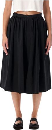 Maison Margiela Wijde Bermuda Shorts - Dames - Korte Broeken - Zwart - M - Wol - Korte Broeken