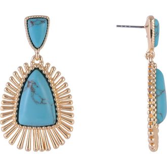Rachel Roy Resin Drop Earrings in Turquoise at Nordstrom Rack