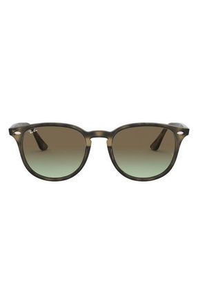 Ray-Ban 51mm Round Sunglasses in Green Havana at Nordstrom